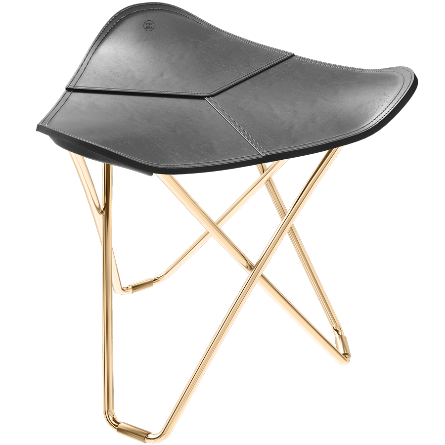 CUERO FLYING GOOSE STOOL GOLD FRAME - DYKE & DEAN