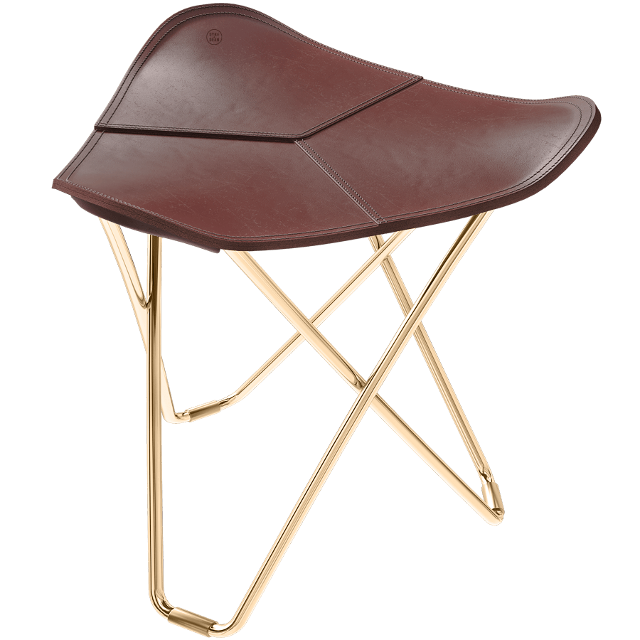 CUERO FLYING GOOSE STOOL GOLD FRAME - DYKE & DEAN