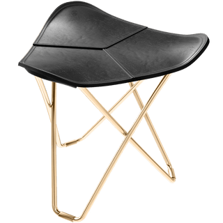 CUERO FLYING GOOSE STOOL GOLD FRAME - DYKE & DEAN