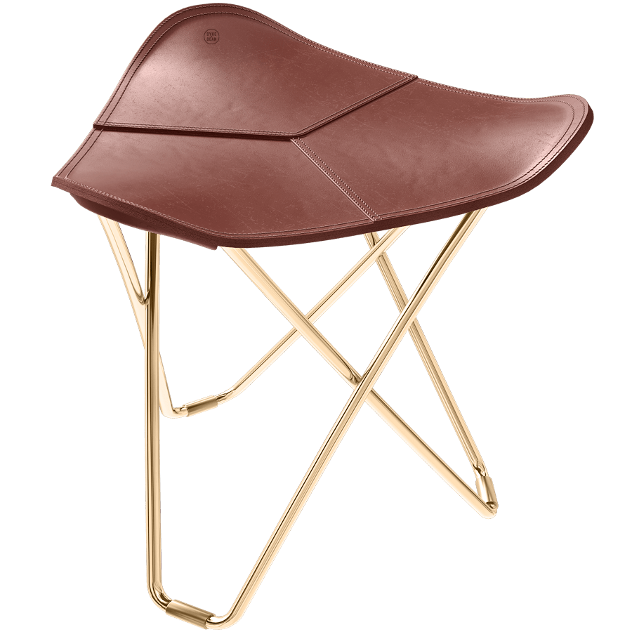 CUERO FLYING GOOSE STOOL GOLD FRAME - DYKE & DEAN