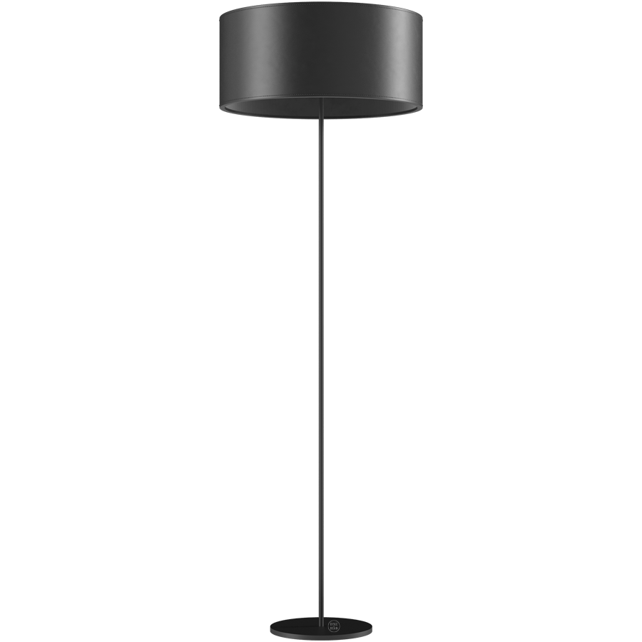 CUERO LEATHER FLOOR LAMP BLACK - DYKE & DEAN