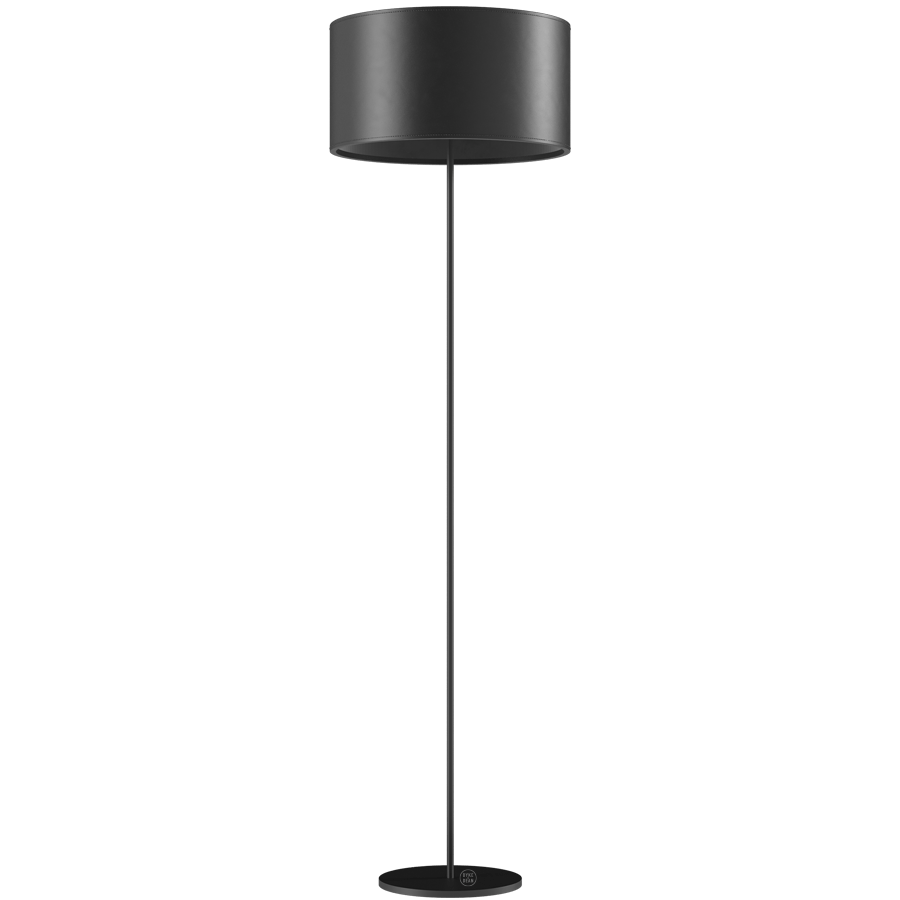 CUERO LEATHER FLOOR LAMP BLACK - DYKE & DEAN