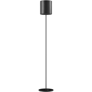 CUERO LEATHER FLOOR LAMP BLACK - DYKE & DEAN