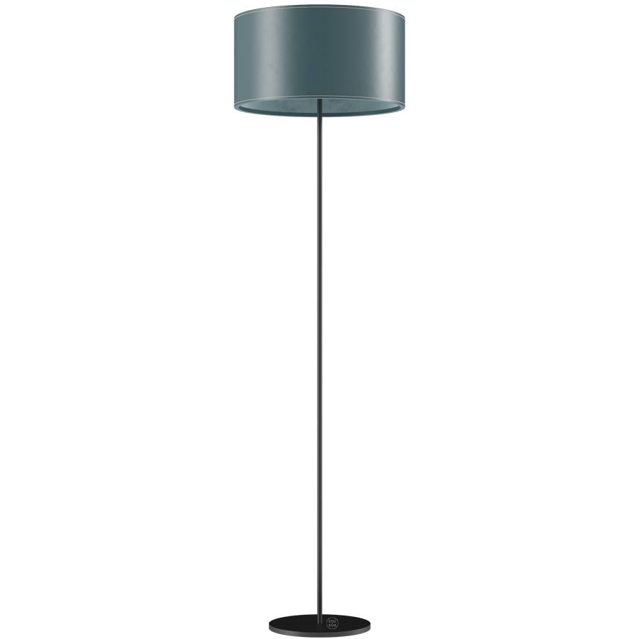 CUERO LEATHER FLOOR LAMP BLUE - DYKE & DEAN