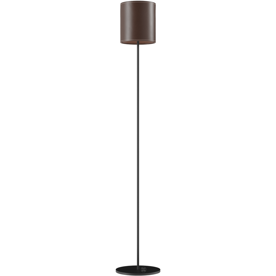 CUERO LEATHER FLOOR LAMP CHOCOLATE - DYKE & DEAN