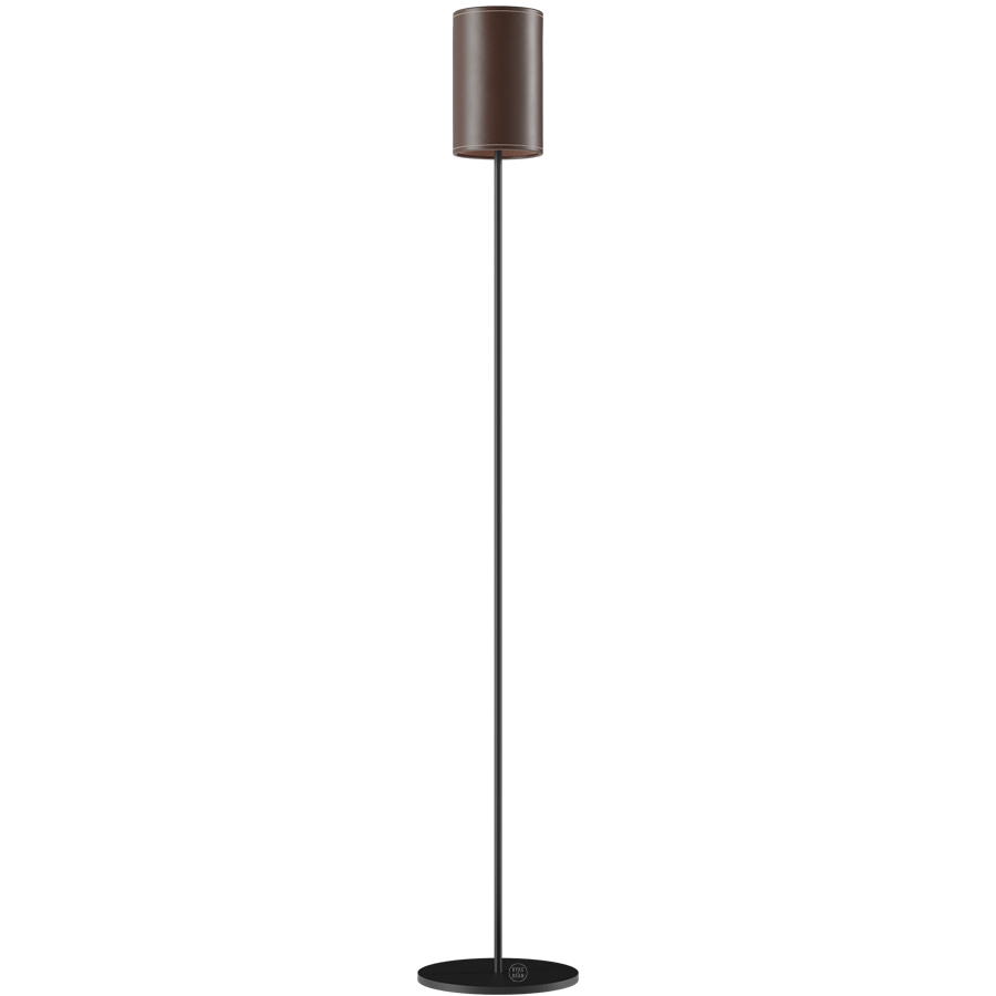 CUERO LEATHER FLOOR LAMP CHOCOLATE - DYKE & DEAN