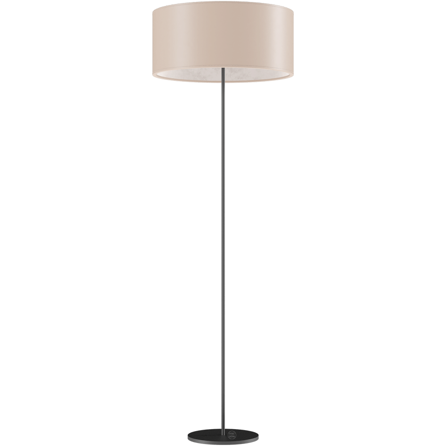 CUERO LEATHER FLOOR LAMP CRUDE - DYKE & DEAN