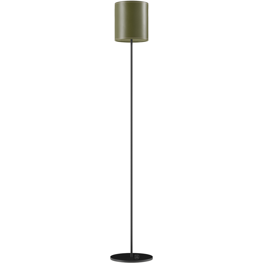 CUERO LEATHER FLOOR LAMP GREEN - DYKE & DEAN