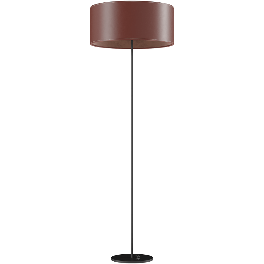 CUERO LEATHER FLOOR LAMP OAK - DYKE & DEAN