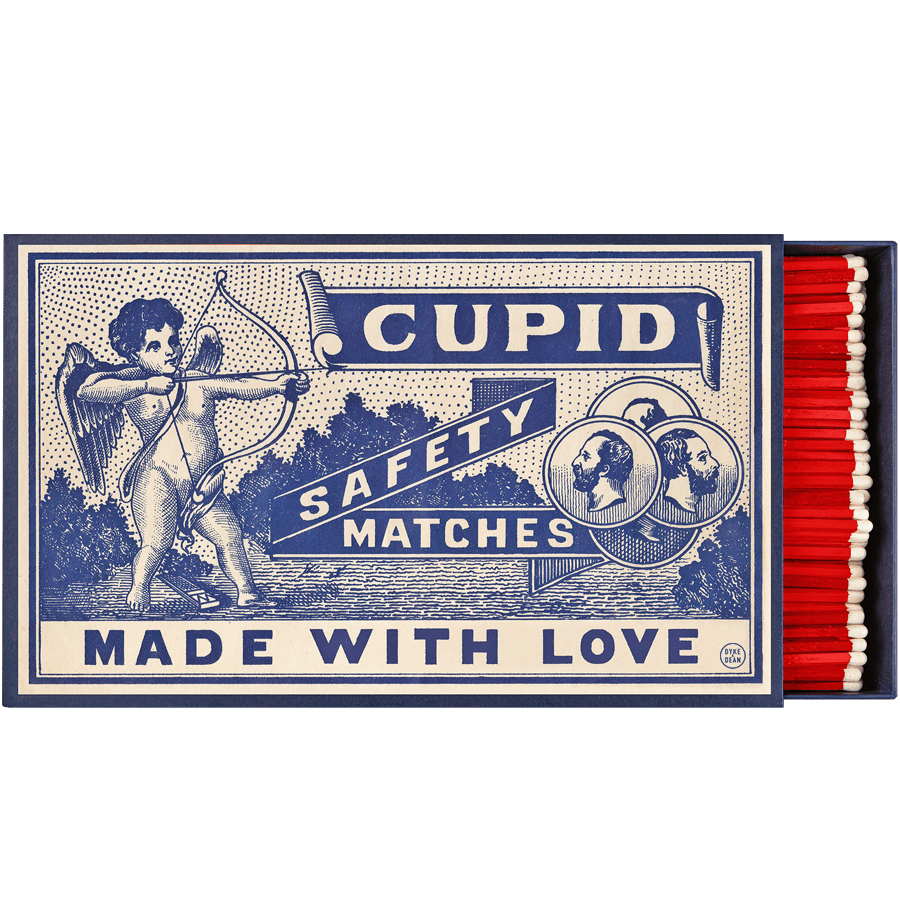 CUPID MADE WITH LOVE GIANT SAFETY MATCHES - DYKE & DEAN