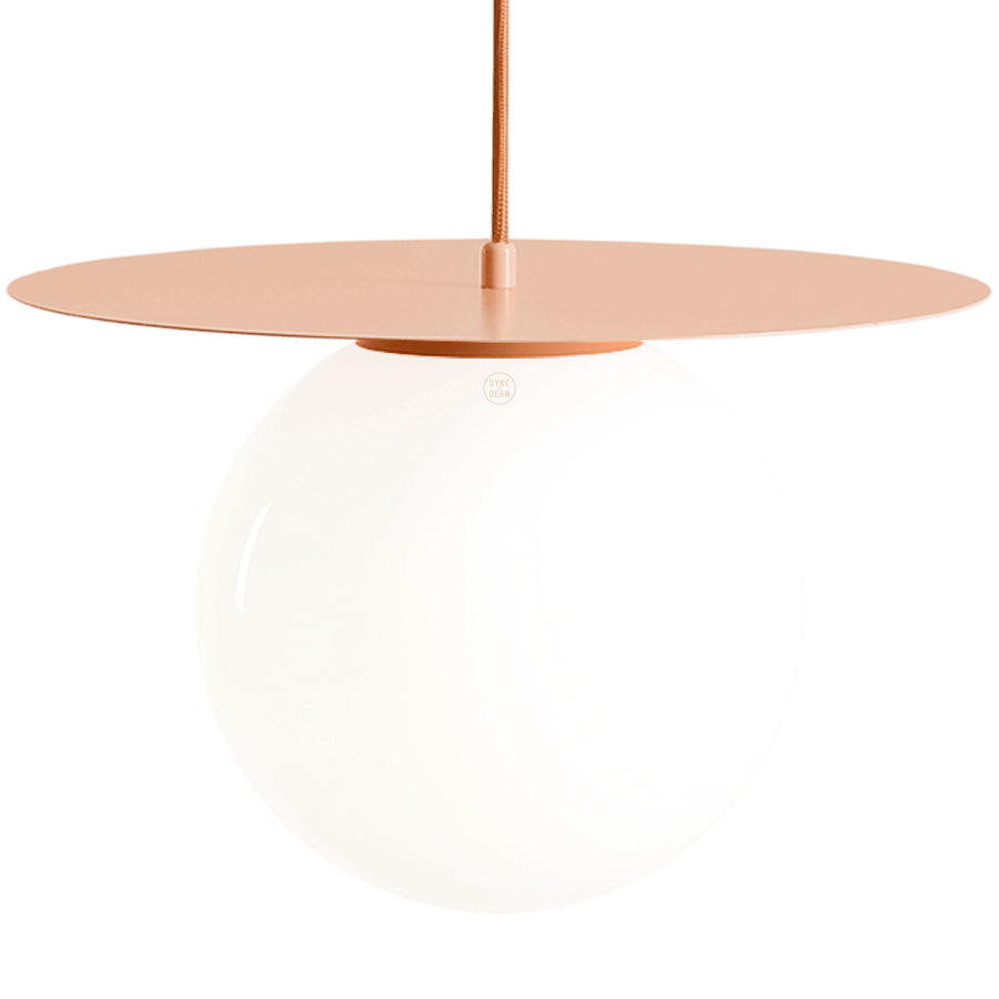 DISC GLOBE HANGING PENDANT LIGHT CORAL LARGE - DYKE & DEAN