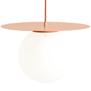 DISC GLOBE HANGING PENDANT LIGHT CORAL LARGE - DYKE & DEAN