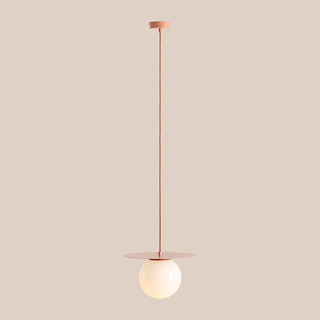 DISC GLOBE HANGING PENDANT LIGHT CORAL MEDIUM - DYKE & DEAN