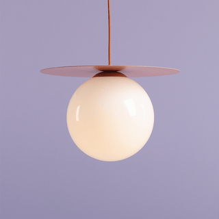 DISC GLOBE HANGING PENDANT LIGHT CORAL SMALL - DYKE & DEAN