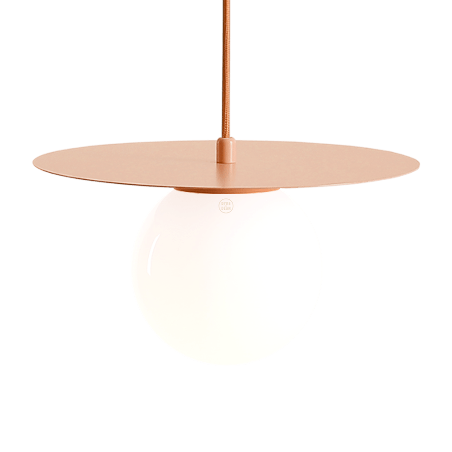 DISC GLOBE HANGING PENDANT LIGHT CORAL SMALL - DYKE & DEAN