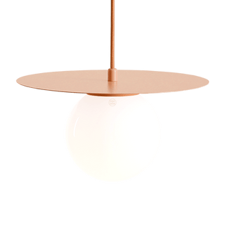 DISC GLOBE HANGING PENDANT LIGHT CORAL SMALL - DYKE & DEAN