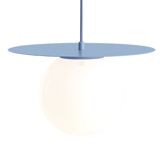 DISC GLOBE HANGING PENDANT LIGHT DUSTY BLUE MEDIUM - DYKE & DEAN