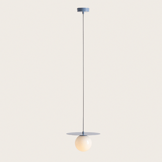 DISC GLOBE HANGING PENDANT LIGHT DUSTY BLUE MEDIUM - DYKE & DEAN