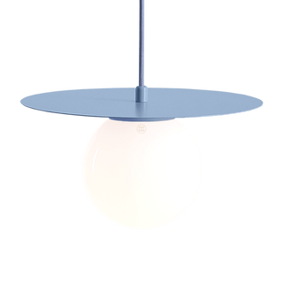 DISC GLOBE HANGING PENDANT LIGHT DUSTY BLUE SMALL - DYKE & DEAN