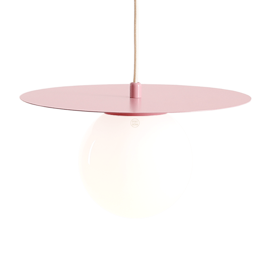 DISC GLOBE HANGING PENDANT LIGHT DUSTY PINK SMALL - DYKE & DEAN