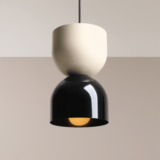 DOME PENDANT DISC LIGHT CREAM BLACK - DYKE & DEAN