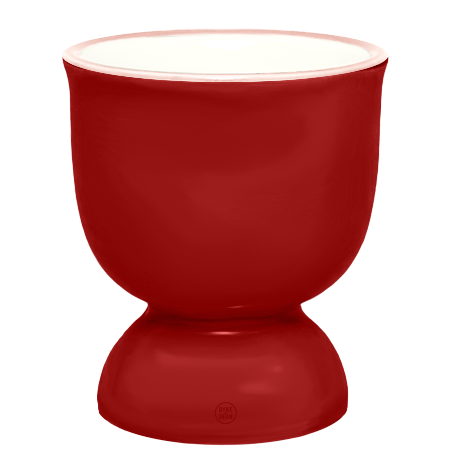 DYKE & DEAN CERAMIC EGG CUP RED - DYKE & DEAN