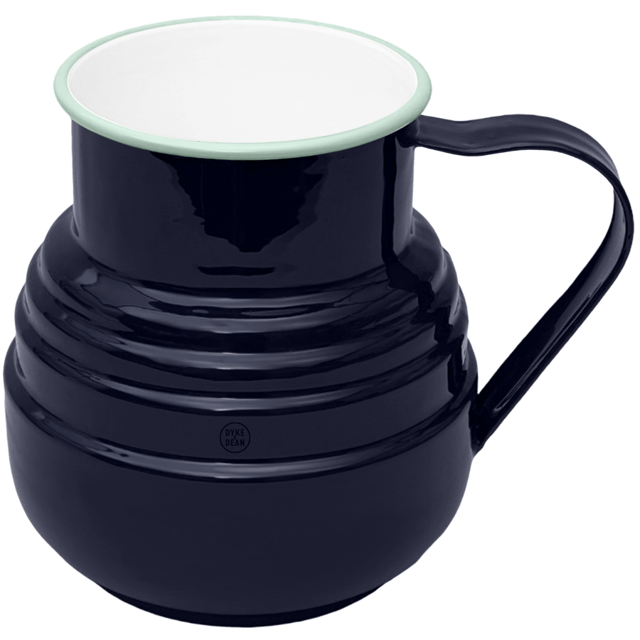 DYKE & DEAN ENAMEL STEPPED JUG DARK BLUE - DYKE & DEAN