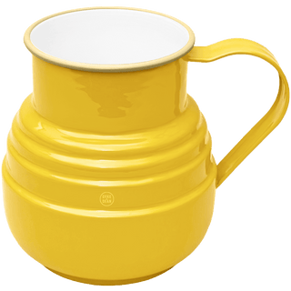 DYKE & DEAN ENAMEL STEPPED JUG YELLOW - DYKE & DEAN