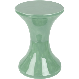 DYKE & DEAN TAM TAM STOOL ENAMEL METAL CELADON - DYKE & DEAN