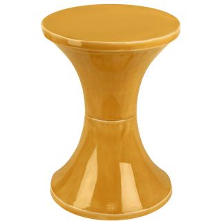 DYKE & DEAN TAM TAM STOOL ENAMEL METAL MUSTARD - DYKE & DEAN