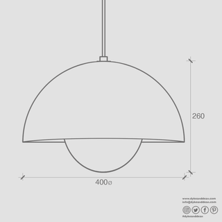 FLOWERPOT PENDANT LAMP YELLOW - DYKE & DEAN