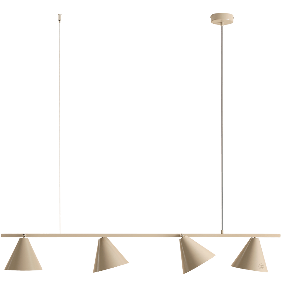 FORM CONE SHADE PENDANT BAR STRIP LIGHT BEIGE - DYKE & DEAN