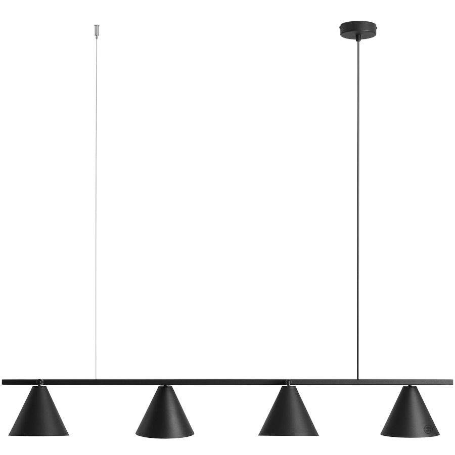 FORM CONE SHADE PENDANT BAR STRIP LIGHT BLACK - DYKE & DEAN