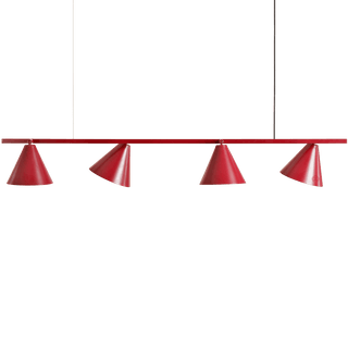 FORM CONE SHADE PENDANT BAR STRIP LIGHT RED WINE - DYKE & DEAN