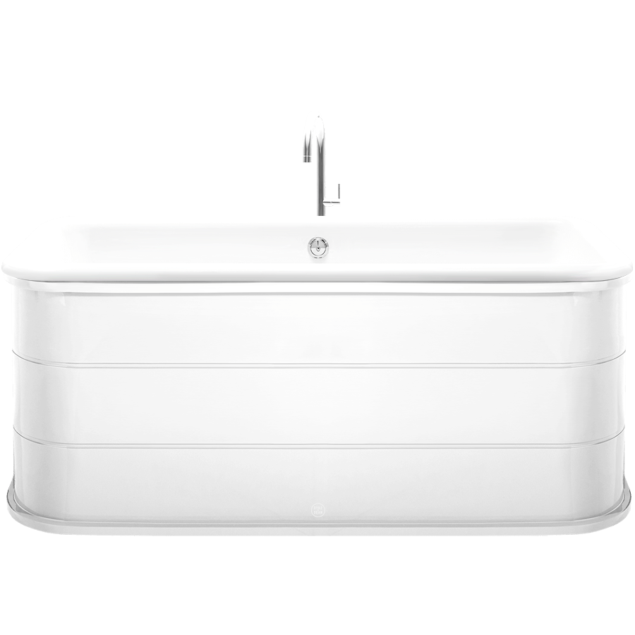 GINGER ENAMEL CAST IRON BATHTUB WHITE - DYKE & DEAN