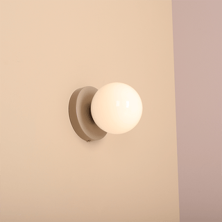 GLOBE OPAL WALL CEILING LIGHT BEIGE - DYKE & DEAN