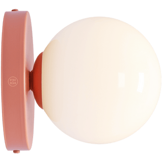 GLOBE OPAL WALL CEILING LIGHT DUSTY CORAL - DYKE & DEAN