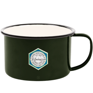 GREEN ENAMEL SOUP MUG - DYKE & DEAN