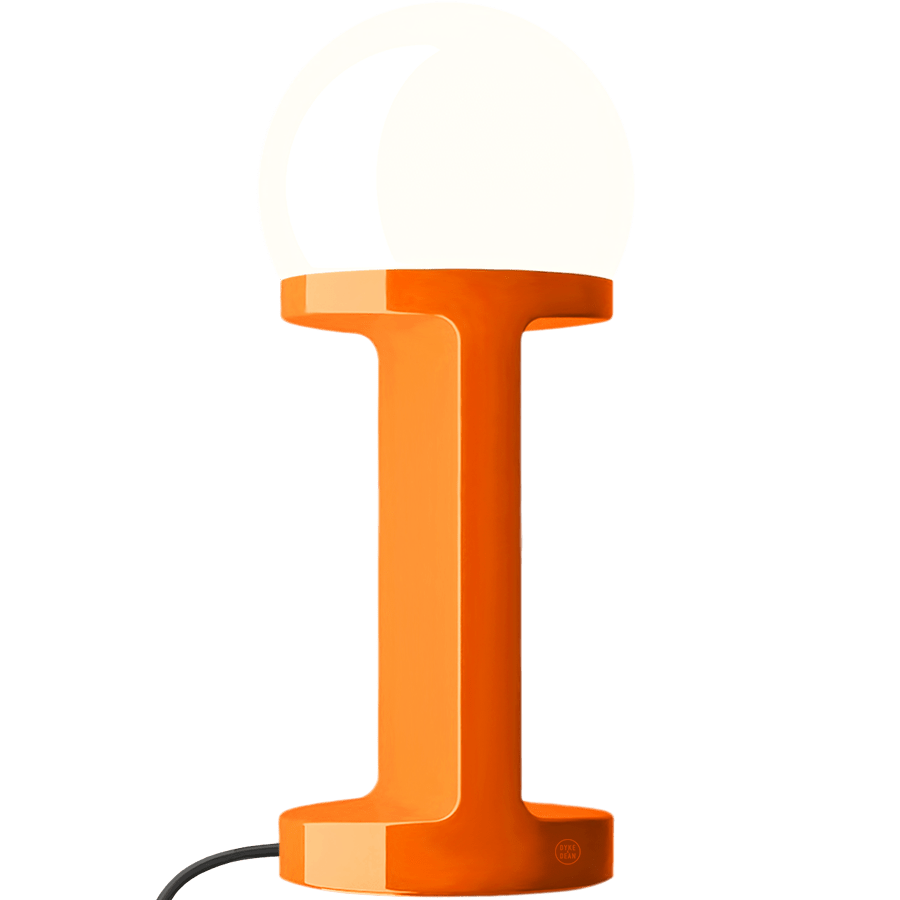 HABEA CERAMIC TABLE LIGHT OPAL GLASS ORANGE - DYKE & DEAN