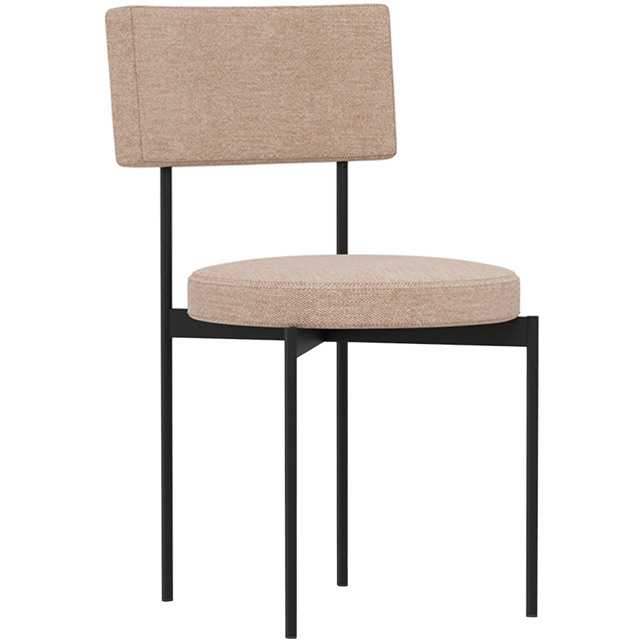 HKLIVING DINING CHAIR BLACK & MORDEN BEIGE - DYKE & DEAN