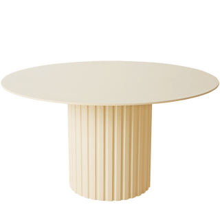 HKLIVING DINING TABLE ROUND 130CM CREAM - DYKE & DEAN