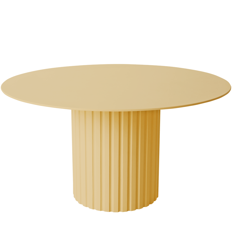 HKLIVING DINING TABLE ROUND 130CM HAY YELLOW - DYKE & DEAN