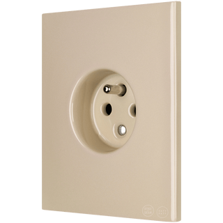 KATY PATY PORCELAIN PLATE EURO WALL SOCKET SAND - DYKE & DEAN