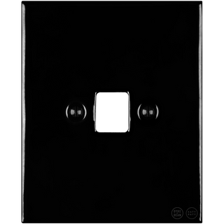 KATY PATY PORCELAIN PLATE PC/ USB WALL SOCKET BLACK - DYKE & DEAN