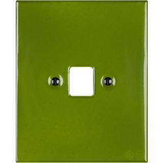 KATY PATY PORCELAIN PLATE PC/ USB WALL SOCKET GREEN - DYKE & DEAN