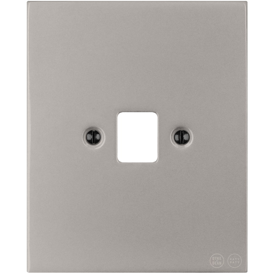 KATY PATY PORCELAIN PLATE PC/ USB WALL SOCKET GREY - DYKE & DEAN