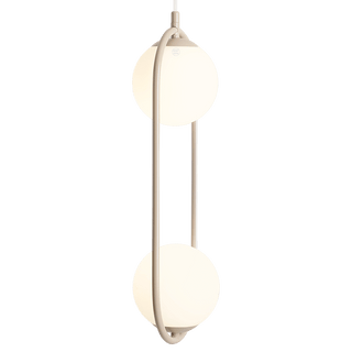 LOOP GLASS GLOBE PENDANT 2 GLOBES OPAL BEIGE - DYKE & DEAN