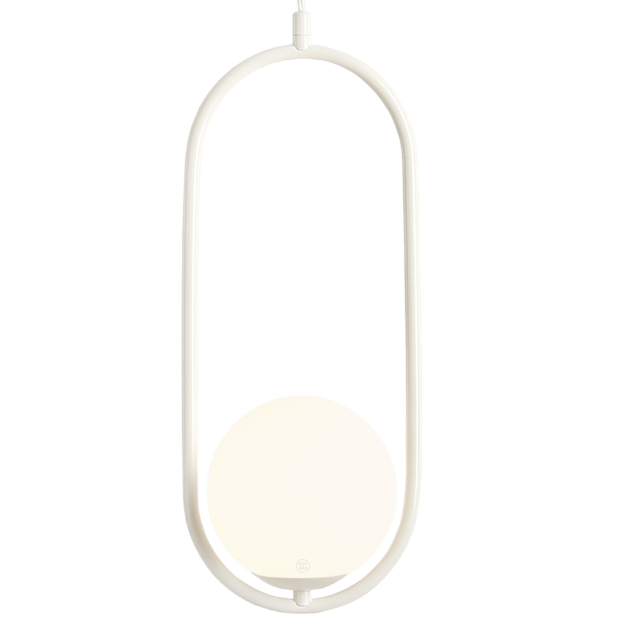 LOOP GLASS GLOBE PENDANT RIVA OPAL CREAM - DYKE & DEAN