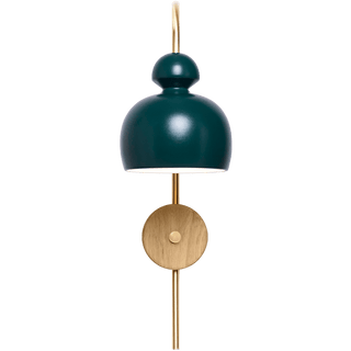 MOBO CERAMIC SWAN WALL LIGHT BRASS OAK - DYKE & DEAN