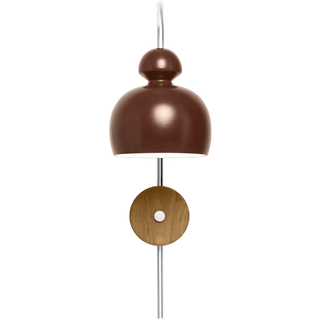 MOBO CERAMIC SWAN WALL LIGHT CHROME WALNUT - DYKE & DEAN